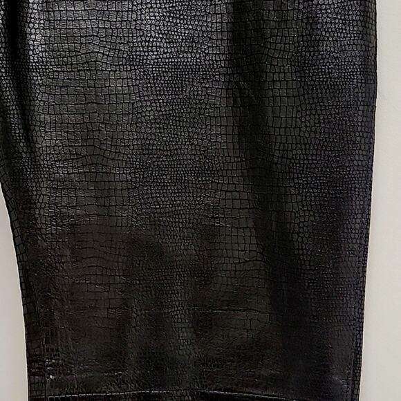 I. N. C. International Concepts Women 100% Leather Snake Skin Design Pant Size 8 - Picture 4 of 10